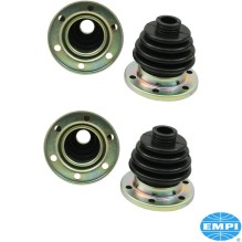 Axle boot set with flange for CV joint, rear, for I.R.S., 4 pieces