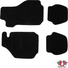 Floor mat set, front/rear, black, 4 pieces