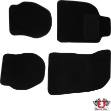 Floor mat set, front/rear, black, 4 pieces
