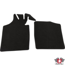 Floor mat set, front, black, 2 pieces