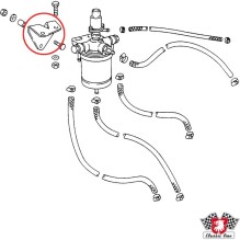 Fastening angle for fuel filter