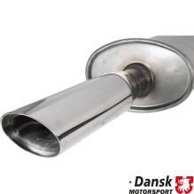 Exhaust rear, OE style, with oval 93x70 mm tail pipe. Made of stainless steel, polished tail pipe