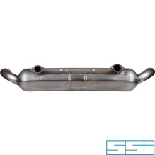 Exhaust rear, Sport, with two Ø70 mm tail pipes. For use with heat exchanger conversion. Made of stainless steel