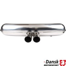 Exhaust rear, Sport, GT3 style, with two Ø90 mm center tail pipes. Made of polished stainless steel. For use together wit...
