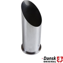 Exhaust tip. Fits Ø57 mm tail pipes. Made of chromed stainless steel