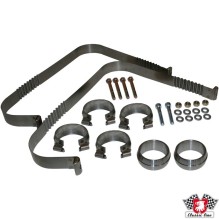 Mounting kit for exhaust rear. Kit includes metal straps, clamps nuts and bolts