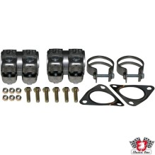 Mounting kit for dummy catalytic pipes. The kit includes clamps, gaskets, nuts and bolts