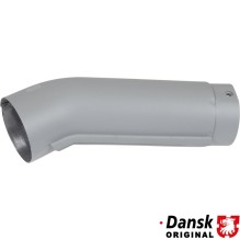 Elbow connector for heat exchanger. Made of steel with grey paint