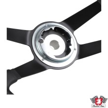 Steering wheel, leather, black, Ø400 mm, without horn button