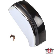 Bumper horn with rubber moulding, rear, chrome, left/right