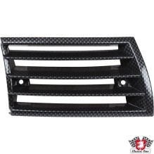 Front grille, plastic, carbon look, right