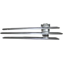 Grille for fog light, metal, chrome, left