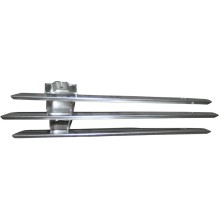 Grille for fog light, metal, chrome, right