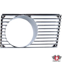 Horn grille with fog light hole, chrome, right