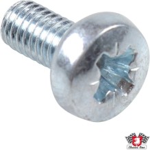 Screw with oval head, blank/chrome, 5x16