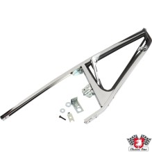 Door glass frame with vent window, chrome, right