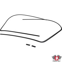 Moulding set for windshield, black, 4 pieces