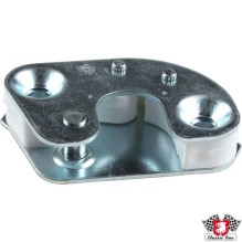 Striker plate for door, left. Also fits 1973-89 models, but originally they were yellow chromated