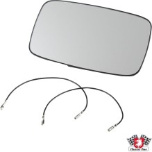 Door mirror glass, electric, heated, flat, left/right