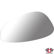 Door mirror glass, electric, heated, flat, teardrop design, left