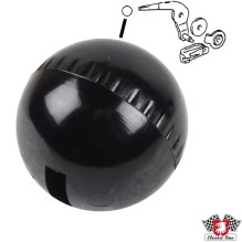 Knob for hand throttle lever, round, black