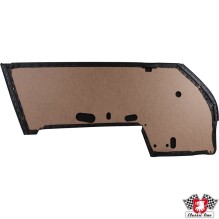 Interior door panel, braided leather look, black, right