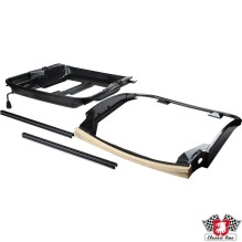 Seat frame, bottom and backrest, metal, right. Without seat adjusters - can be bought seperate