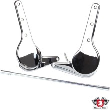 Reclining seat fitting complete without locking device, left