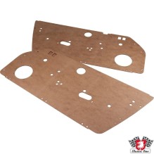 Interior door panel set without lining, with cut-outs, left/right