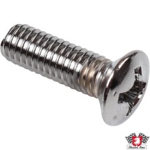 Countersunk-head screw for seat, chromed. 8 pieces needed per seat