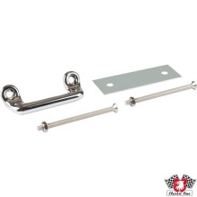 Luggage strap clamp, chrome