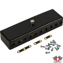 Fuse box with cover, black, for 10 fuses
