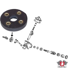 Rubber coupling for steering, economy quality