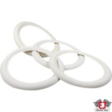 White wall ring, 4 pcs., 15