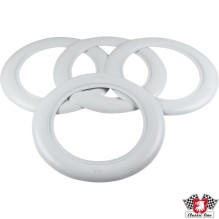 White wall ring, wide, 4 pcs., 15
