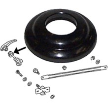 Escutcheon wind/door handle, black