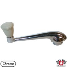 Window winder handle, chrome with ivory knob, left/right