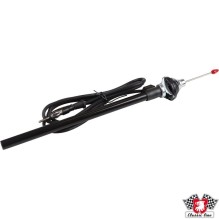 Antenna, Hirschmann Style, telescopic, 0-45 degree adjustment, chrome with red knob
