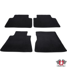 Floor mat set, front/rear, black, 4 pieces