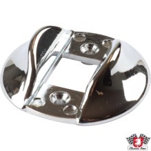 Escutcheon for door handle, chrome