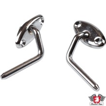 Sun visor holder set, chrome, left/right