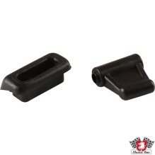 Clip set for sun visor, black, 2 pieces