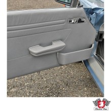 Door pocket set with navy blue leather imitation