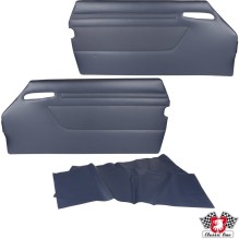 Interior door panel set without pockets, dark blue, left/right