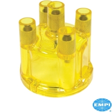 Distributor cap, yellow transparent, bulk. Fits Bosch and Empi Bosch style distributors