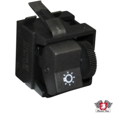 Switch for headlamp with rheostat for dashboard lightning