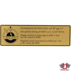 Sticker, ignition point