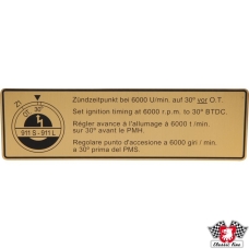 Sticker, ignition point