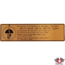 Sticker, ignition point