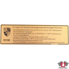 Sticker, ignition point, 4000RPM